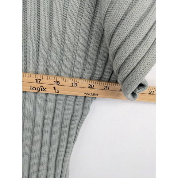 SABO Celine Top Womens‎ XS Green Oversized Short Sleeve Sweater Knit Ribbed - Picture 7 of 8